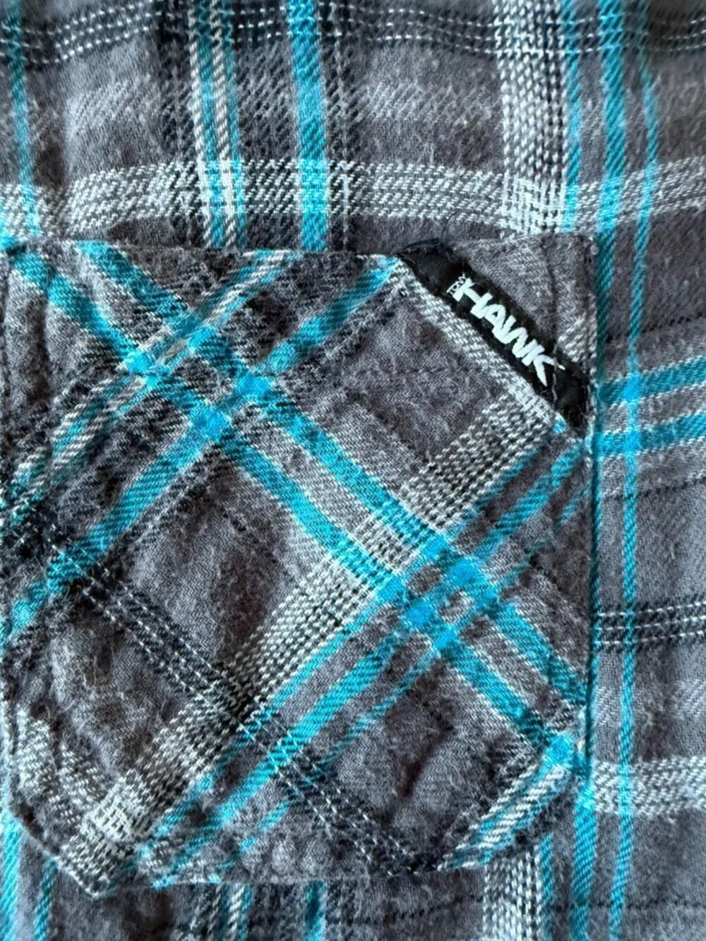 Hawk Youth Flannel Shirt Plaid Cotton Button Up Long Sleeve Kids Casual